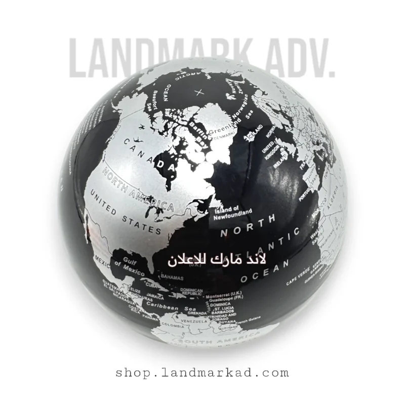 Black Animated world globe for decor with led light