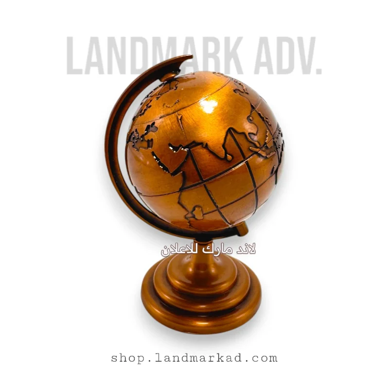 Bronze Metal World Globe for office decor 17 cm