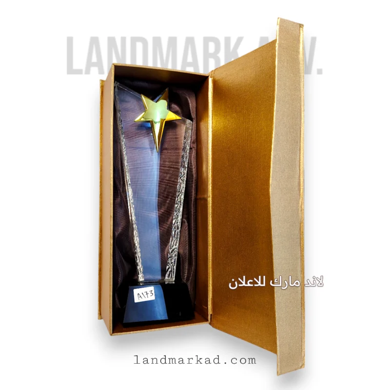 درع كريستال نجمة 28 سم