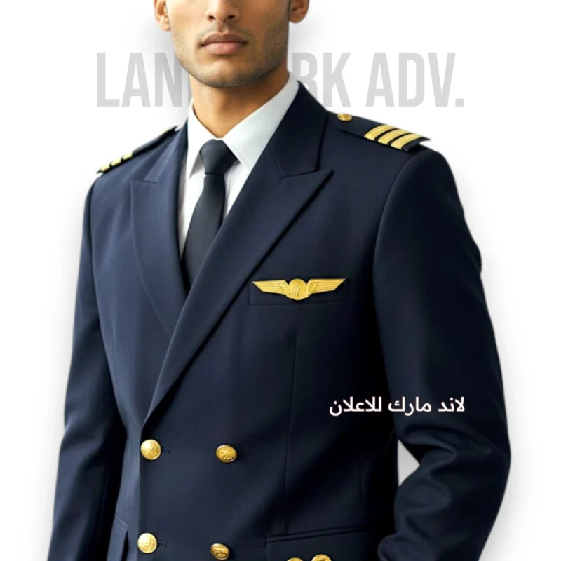 دبوس بدلة بشعار شركة مصر للطيران على شكل جناحين